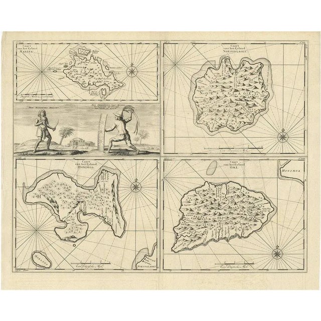 Early 18th Century Antique Map of Manipa and Other Maluku Islands, 1726 For Sale - Image 5 of 5