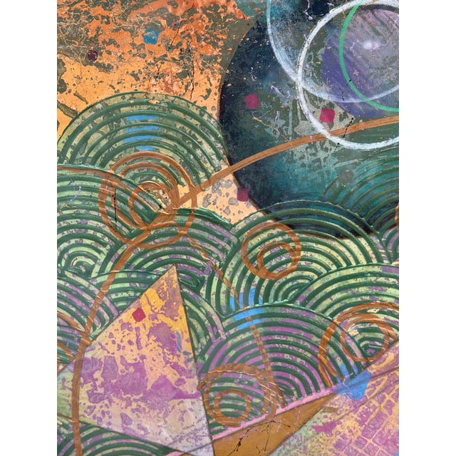 Post Modern Original Abstract Multimedia Art Painting by Jo Webster For Sale - Image 4 of 12