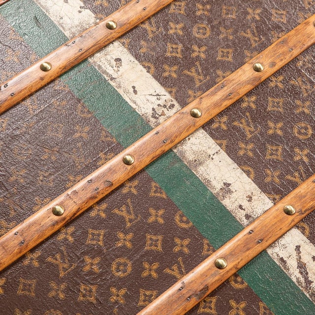Antique French Cabin Trunk in Louis Vuitton, 1910 For Sale - Image 13 of 18