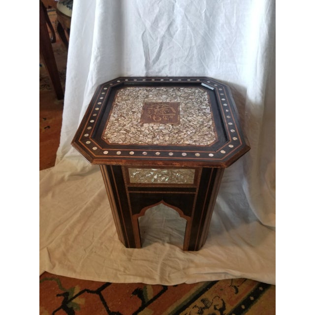 Shell Inlay Syrian End Table For Sale - Image 9 of 9