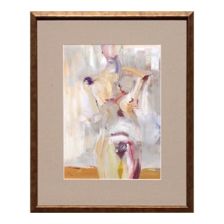 Contemporary Abstract Expressionist Iridescent Multicolor Nude Figure by Stephanie Heit For Sale