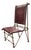 Vintage Iron & Leather Campaign-Style Chair For Sale