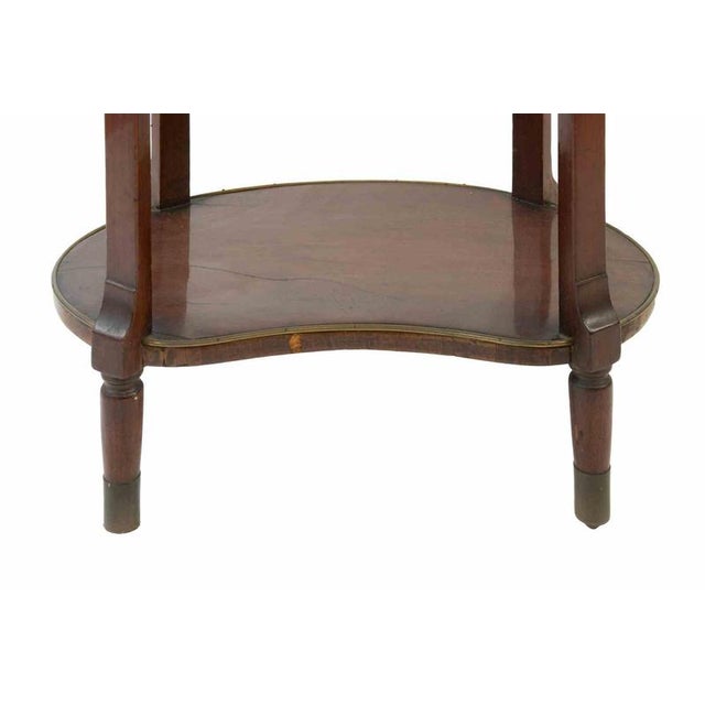 Vintage Mahogany Bedside Table with Marble Top, Italy For Sale - Image 4 of 7