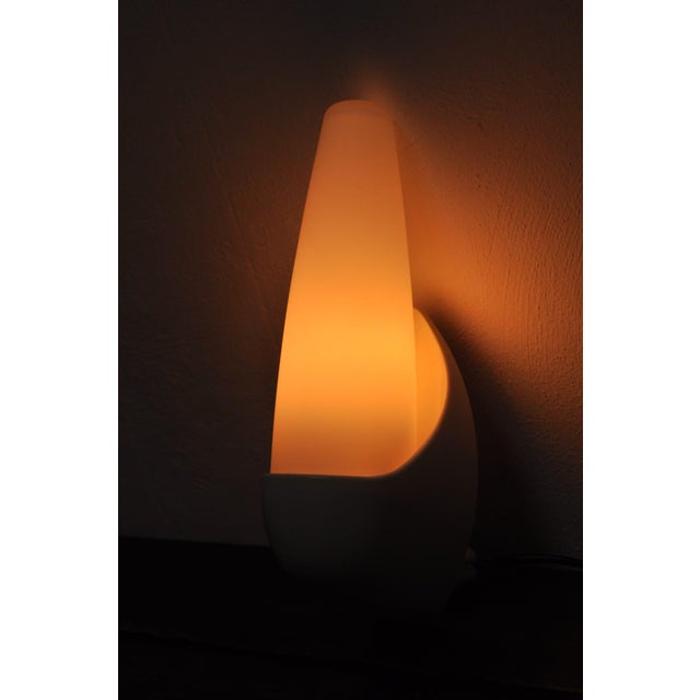 Bauhaus Vintage Bakelite Wall Light in Milk Glass from Bo-Niko, 1960s For Sale - Image 3 of 10