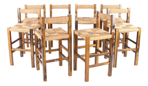 Vintage Rope Stools, 1980s, Set of 8