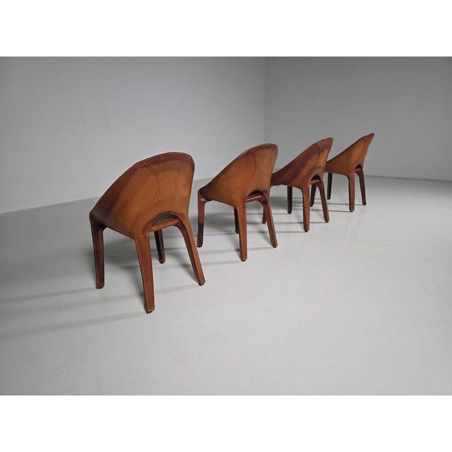 Set of Four Lira e Liuto CAB-K5 Chairs by Mario Bellini for Cassina, Italy, 1980s For Sale - Image 3 of 9