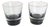 Vintage Black and Clear Whisky Tumblers by Dromhall O'Broin for Caithness, 1968, Set of 2 For Sale