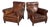 Art Nouveau Armchairs with Armrest in Brown Leather, England, 1920s, Set of 2 For Sale