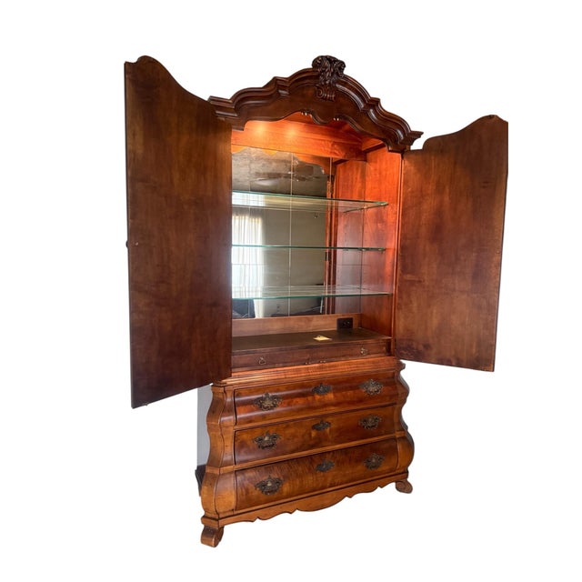 French Provincial 1980s Henredon Folio Bar Cabinet For Sale - Image 3 of 9
