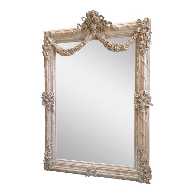 Antique Style White Washed French Mirror Chairish