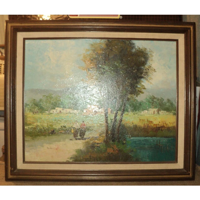 Vintage Landscape Painting Signed Balfour For Sale In New York - Image 6 of 6