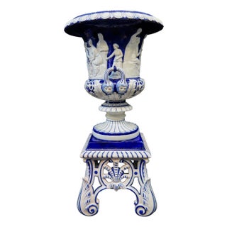 Early 20th Century Continental "Palace" Size Terracotta Planter For Sale