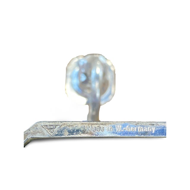 Vintage German Silver-Plated Metal Candleholders, 1960, Set of 2 For Sale - Image 6 of 17