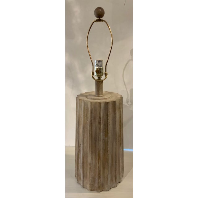 2020s Organic Modern Fluted Cylinder Table Lamp For Sale - Image 5 of 5