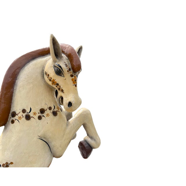 Vintage Large Paper Mache Horse Mid-Century Modern Sergio Bustamante Style Sermel Tonala For Sale - Image 9 of 12