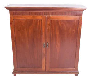 Vintage English Mahogany Two Door Cabinet