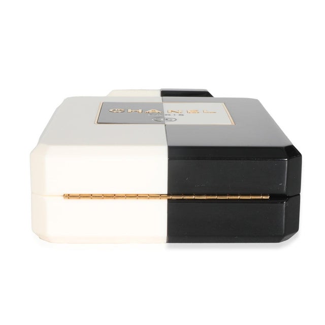 2020s White Black Plexiglass Perfume Bottle Clutch For Sale - Image 5 of 9