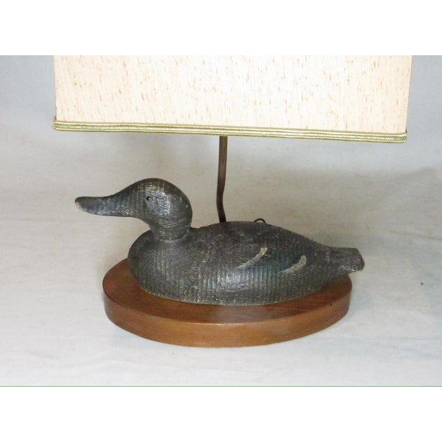 Folk Art Antique Duck Decoy Lamp For Sale - Image 3 of 14