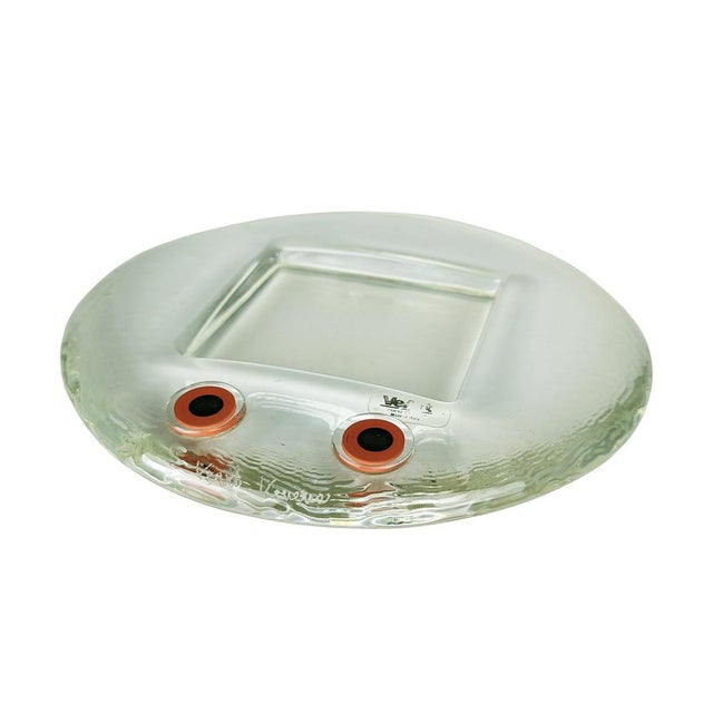 Italian Murano Glass Ashtray with Red Murrine from Veart, 1970s For Sale - Image 7 of 7