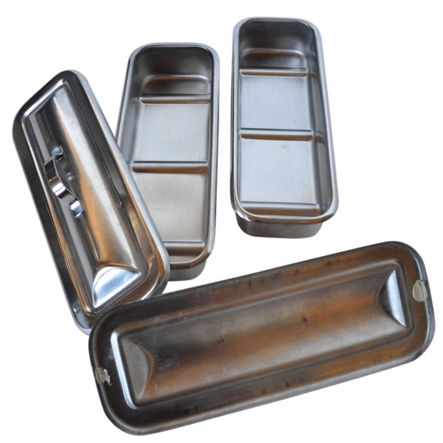 Vintage Stainless Steel Medical Instrument Tray Pair Chairish