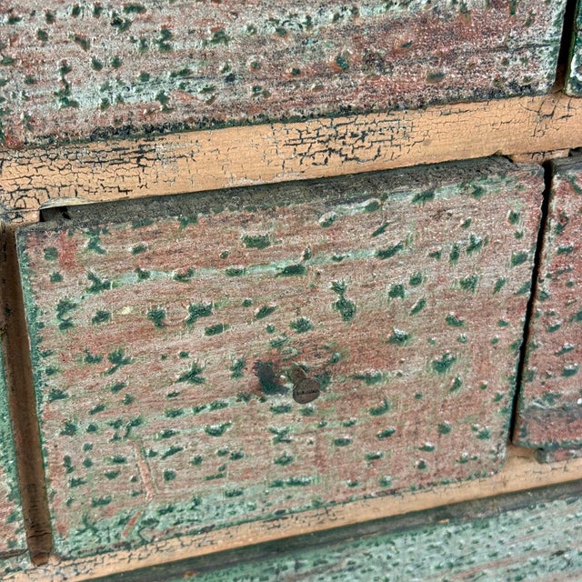 Stupendous Americana Primitive Antique Apothecary Cabinet/Chest With Distressed Multi Color Paint For Sale - Image 12 of 18