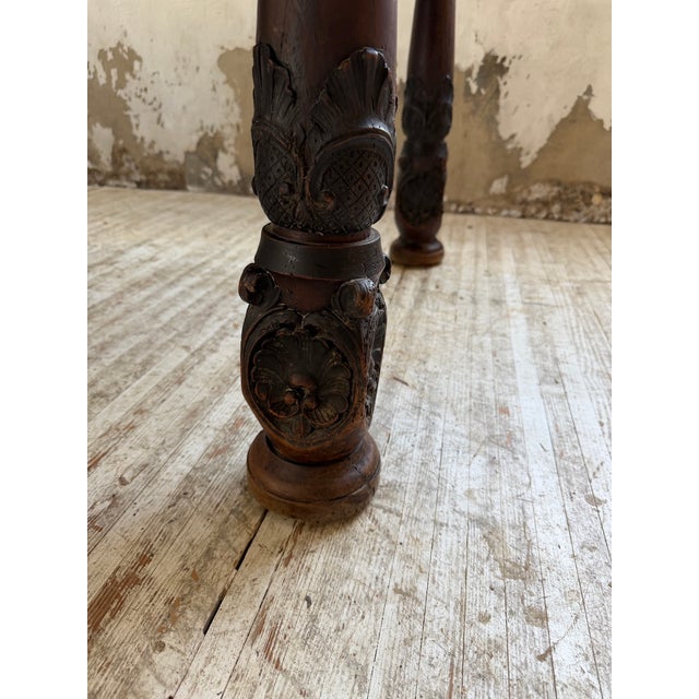 Antique Castle Table in Carved Oak, 1890s For Sale - Image 10 of 18