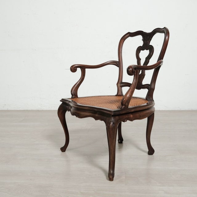 Wooden Armchair with Vienna Straw Seat, 1900s For Sale - Image 5 of 15