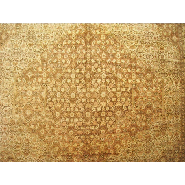 Persian Antique Persian Tabriz Oriental Carpet in Room Size with Central Medallion For Sale - Image 3 of 5