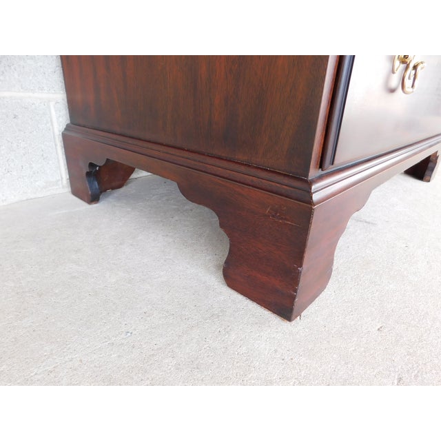 Henkel Harris Mahogany Georgian Style Chest on Chest For Sale - Image 13 of 14