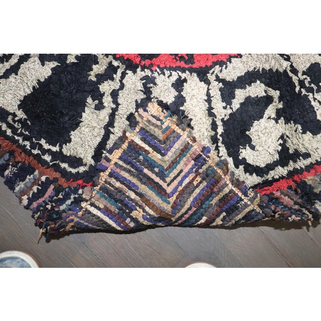 Black Vintage Zabihi Collection American Hooked Zodiac Horoscope Rug - 3' x 3'2" For Sale - Image 8 of 9