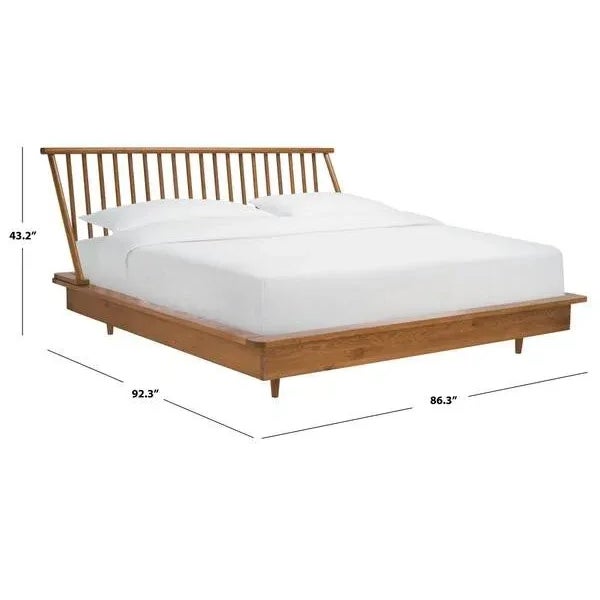 Not Yet Made - Made To Order Cassius Wood Spindle Bed - Light Brown, King For Sale - Image 5 of 10