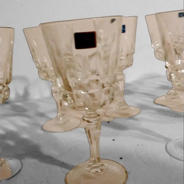 8 very pretty Lady Victoria Fine Crystal stemware, made in France. These are 8 1/4" tall, 2 7/8 in diameter and they are...