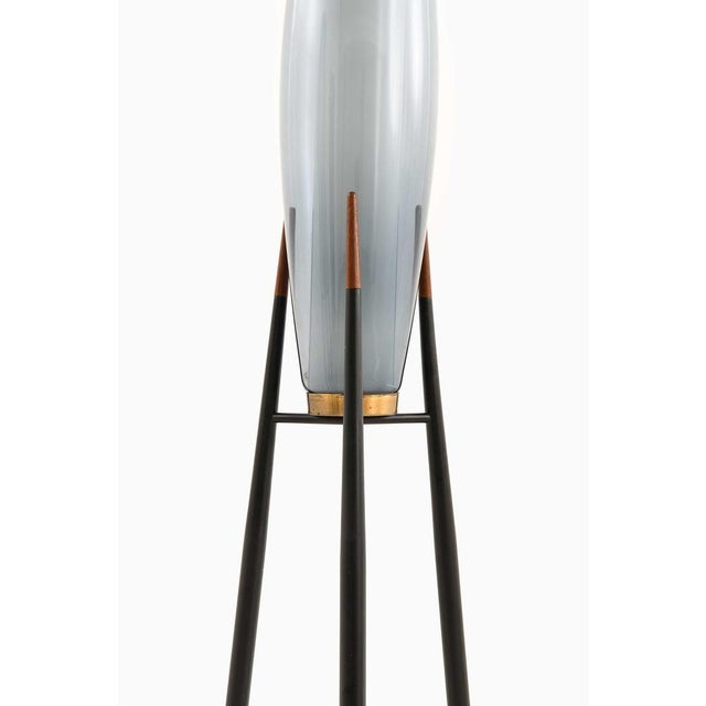 This very rare pair of floor lamps by Svend Aage Holm Sørensen, produced by Holm Sørensen & Co in Denmark, stands as a...