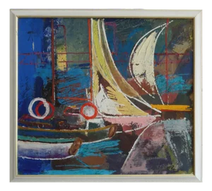 Aleksandr Rodin, Boat, 1975, Oil on Canvas