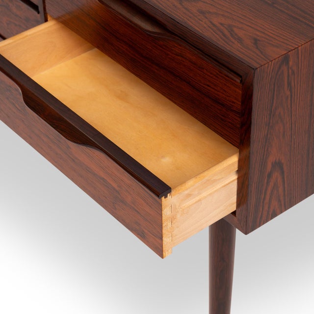 1960s Vintage Danish Mid-Century Rosewood 4-Drawer Nightstand / Accent Table For Sale In San Francisco - Image 6 of 8