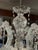 Traditional Crystal and Glass Five-Light Chandelier For Sale - Image 9 of 12