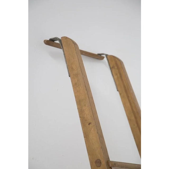 Beautiful vintage wooden rung ladder of Italian manufacture from the 1950s. The ladder was made with sturdy and fine wood,...