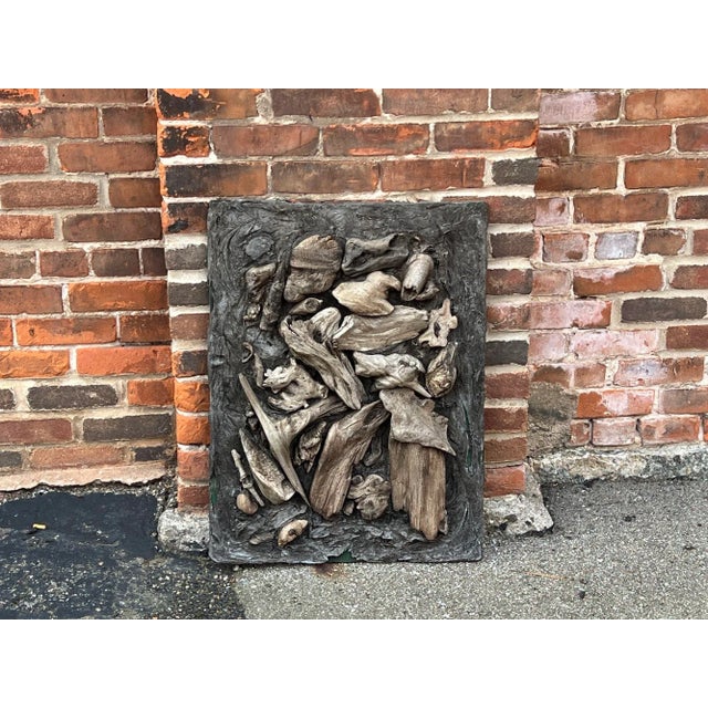 Black Artist-Made Driftwood Bas Relief For Sale - Image 8 of 8