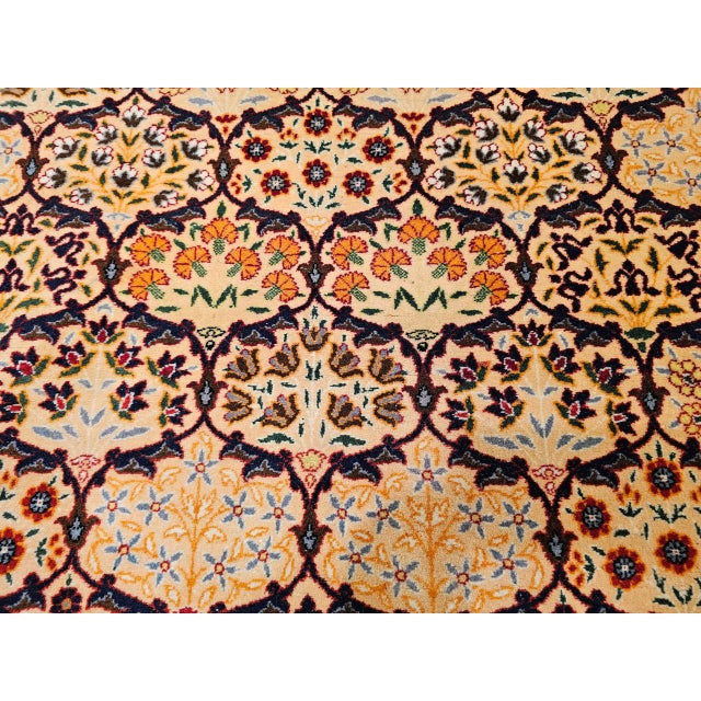 Vintage Turkish Hereke Rug, Hand-Woven Wool, Allover Geometric Design, 7' x 10' For Sale - Image 17 of 18
