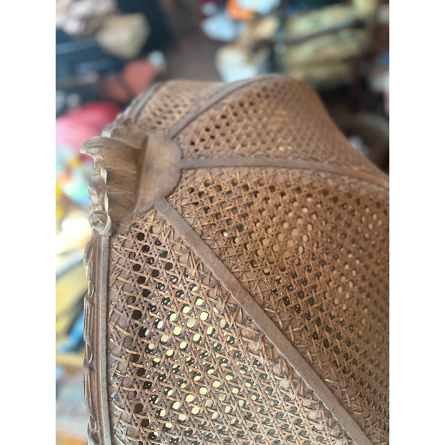 1930s Cane Back French Louis XVI Porter’s Hall or Canopy Chair For Sale - Image 12 of 15