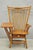 Vintage Hunt Country Furniture Pine Wood Writing Desk Windsor Chair w/ Drawer. Circa Mid 20th Century. Measurements: 44.5"...