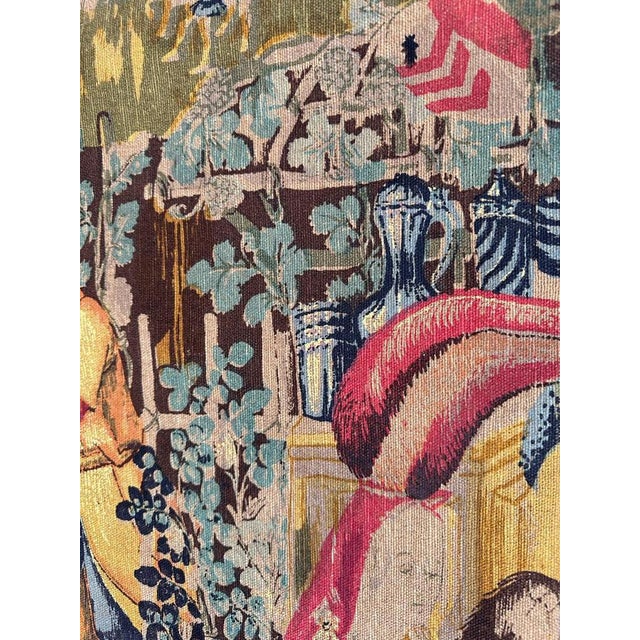 Vintage French Hand Printed Tapestry Vendanges Museum Design, 1970s For Sale - Image 12 of 18