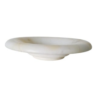 Italian Hand Carved Alabaster Bowl - Dish For Sale
