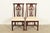 A gorgeous pair of Georgian or Chippendale style side chairs or dining chairs By Thomasville USA, Late 20th Century Carved...