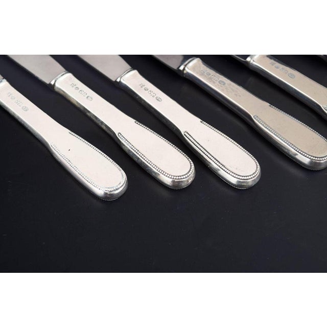 Fruit Knives in Silver and Stainless Steel by Evald Nielsen, 1930s, Set of 6 For Sale - Image 3 of 6