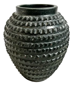 Antique Java Spruce Green Ceramic Vase