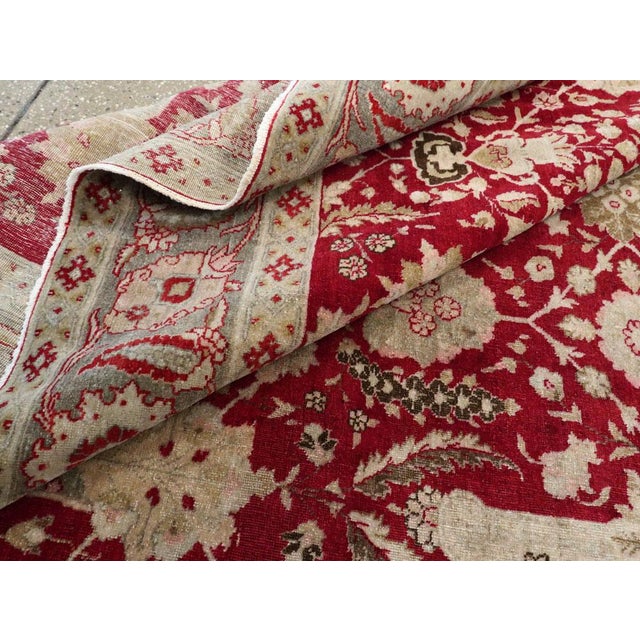 Galerie Shabab Collection Early 20th Century Persian Tabriz Gallery Carpet For Sale - Image 9 of 9