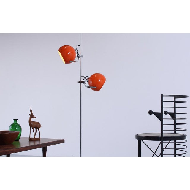Adjustable Orange Double Eyeball Globe Floor Lamp from Herda, 1970s For Sale - Image 12 of 18