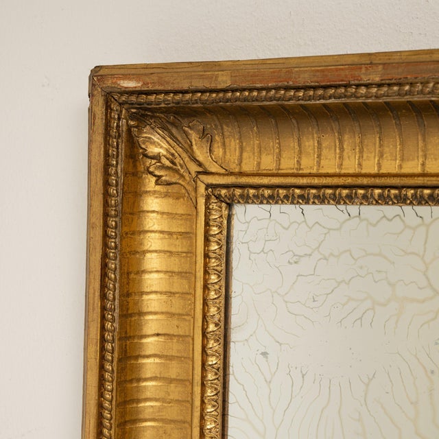 French 19th Century France Gold Wood Mirror For Sale - Image 3 of 8