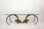 Coffee table made up of two ibex heads whose horns form the base and support a rectangular beveled glass top cut at the...
